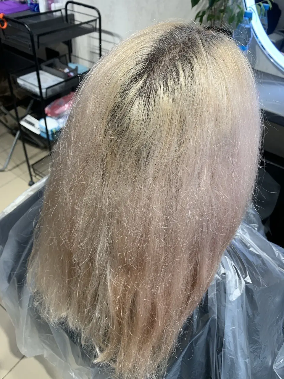 Результат после выхода в холодный блонд